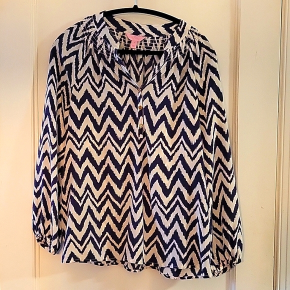 Lilly Pulitzer 100% silk blouse - Picture 1 of 9